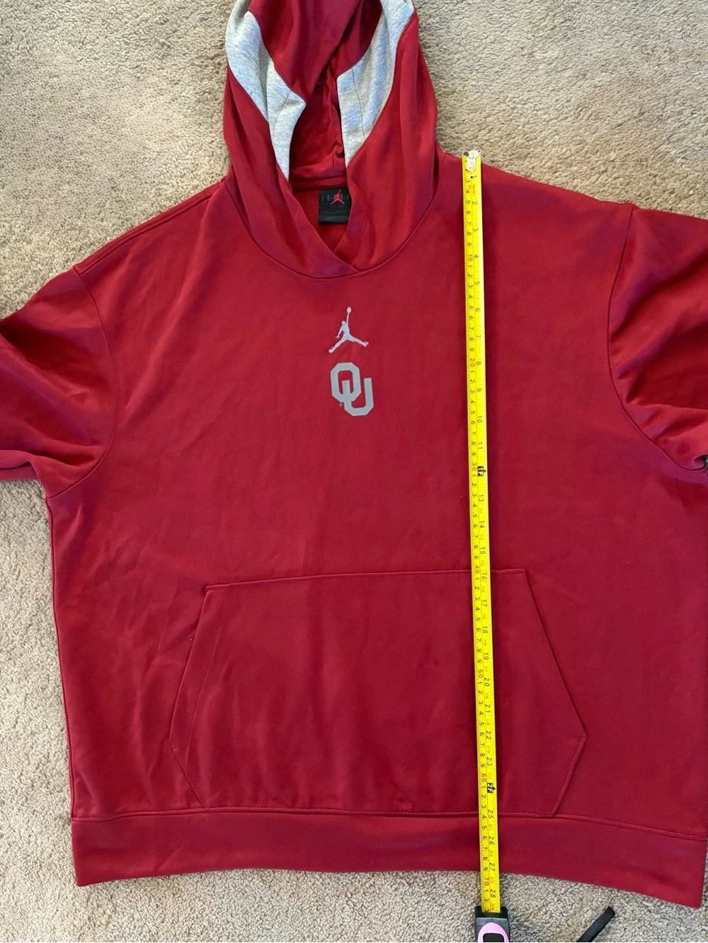 Nike Jordan Crimson Oklahoma Sooners Pullover Hoodie Size XL